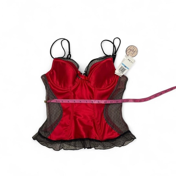 Jezebel Red and Black Satin Chemise - Picture 6 of 7
